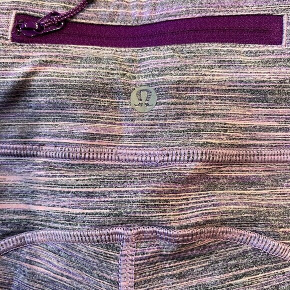 Lululemon Wunder Train Rushed Full Length Tights Leggings Lavender & Pink EUC  4 - Picture 7 of 8
